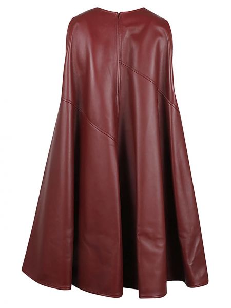 Mini-abito di pelle Bottega Veneta rosso