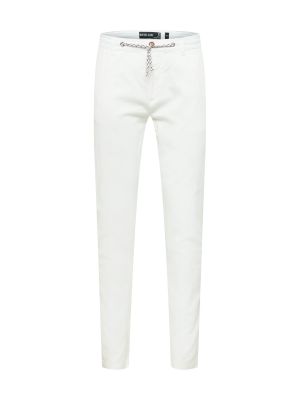 Pantaloni chino Indicode Jeans alb