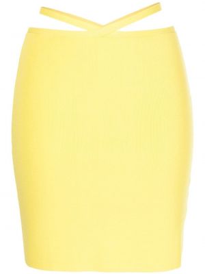 Pruhované přiléhavé midi sukně z nylonu Solid & Striped - žlutá