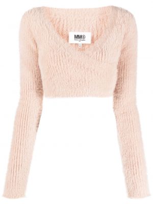Haut en tricot Mm6 Maison Margiela rose