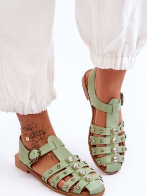 Zirkonové sandály Kesi zelené