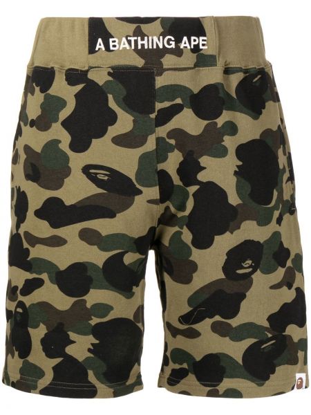 Kamuflere trykt militær shorts A Bathing Ape® grønn