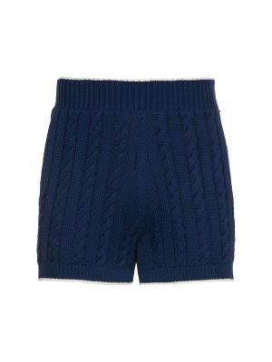 Pantaloncini di cotone in maglia Egonlab. blu