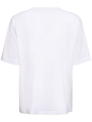 Camiseta de algodón de tela jersey Acne Studios blanco