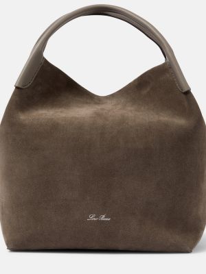Shopper torbica od brušene kože Loro Piana smeđa