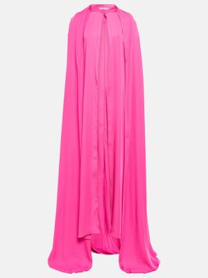 Drapované šifonové dlouhé šaty Safiyaa růžové