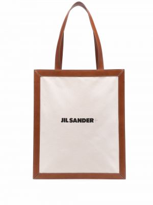 Lær shoppingbag Jil Sander