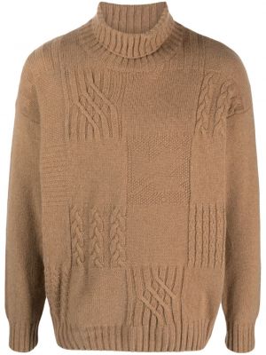 Dzianinowy sweter Canali brązowy