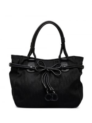Shopper kabelka s mašlí Christian Dior Pre-owned černá