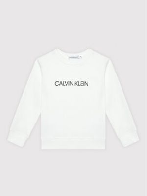 Sweat zippé Calvin Klein Jeans blanc