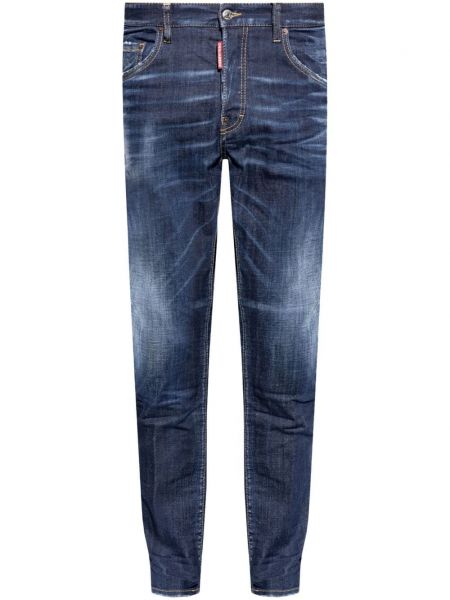 Jeans skinny en coton Dsquared2 bleu