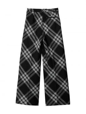 Kostkované vlněné kalhoty Burberry
