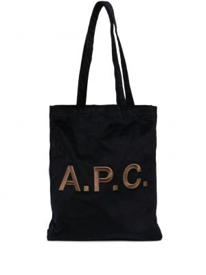 Menčestrová nákupná taška s výšivkou A.p.c.
