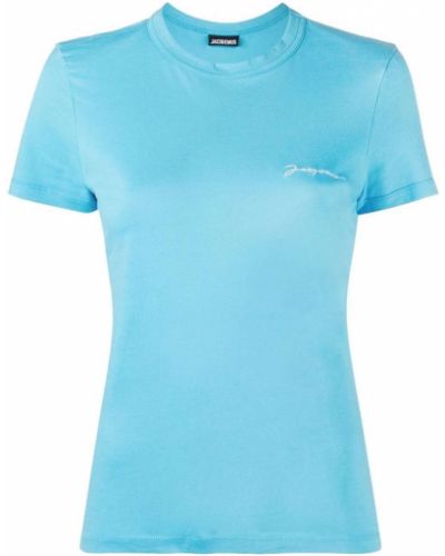 T-shirt mit stickerei Jacquemus blau