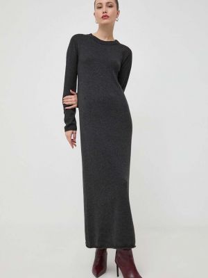 Vlněné dlouhé šaty Liviana Conti šedé
