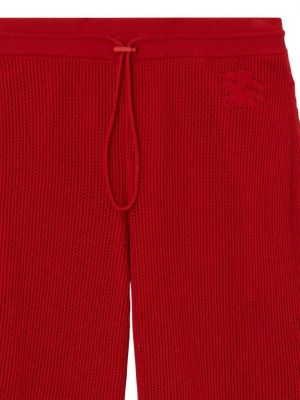 Shorts de sport à imprimé Burberry rouge