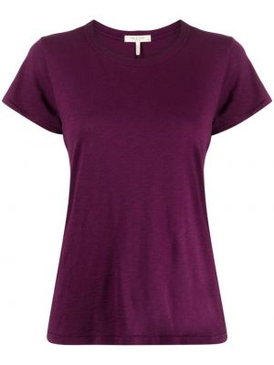 Bavlněné tričko Rag & Bone fialové