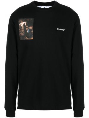 Trykt bomull sweatshirt Off-white