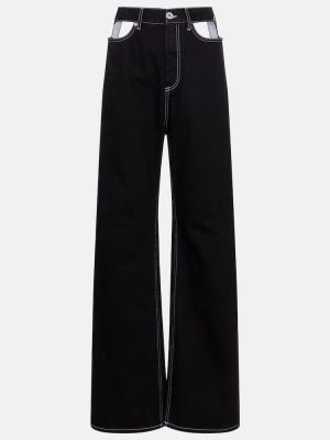 Voľné džínsy s vysokým pásom Maison Margiela čierna
