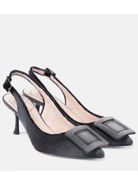 Slingback frans pumps Roger Vivier svart