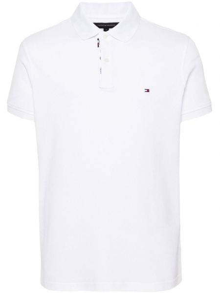 Poloshirt med broderier Tommy Hilfiger hvid