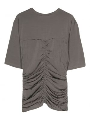 Drapiruotas marškinėliai Gestuz pilka