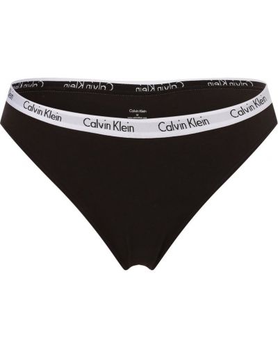 Stringi z dżerseju Calvin Klein czarne
