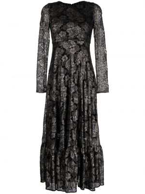 Pletené šaty na zip s dlouhými rukávy Antonio Marras - černá