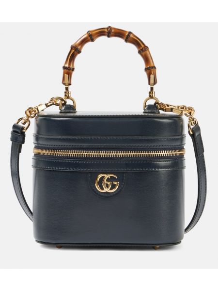 Lær mini bag Gucci blå