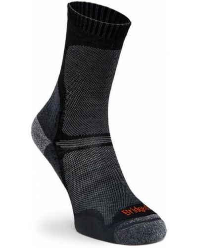 Чорапи от мерино вълна Bridgedale черно