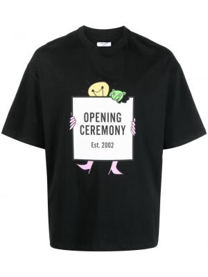 Тениска с принт Opening Ceremony черно