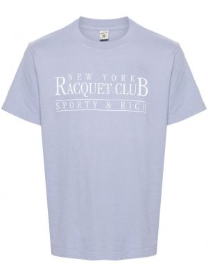 T-shirt en coton Sporty & Rich bleu