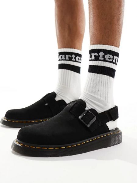 Замшевые туфли Dr Martens черные