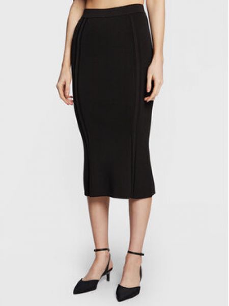 Slim fit priliehavá puzdrová sukňa Calvin Klein čierna