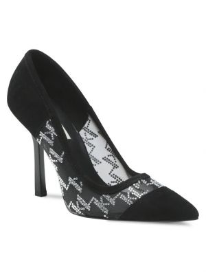 Полуотворени обувки с ток Karl Lagerfeld черно