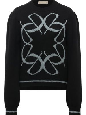 Шерстяной свитер Elie Saab черный