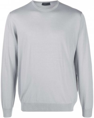 Jersey de punto de tela jersey de cuello redondo Prada gris