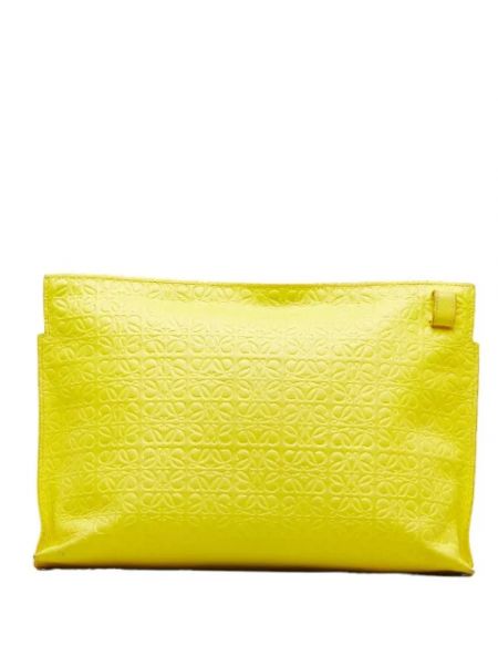 Bolso clutch de cuero Loewe Pre-owned amarillo