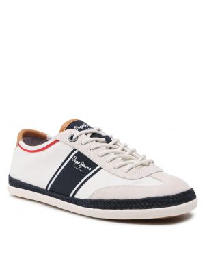 Espadryle zamszowe Pepe Jeans - biały