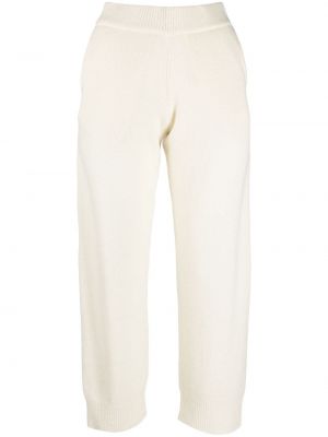 Pletené sportovní kalhoty Liska bílé