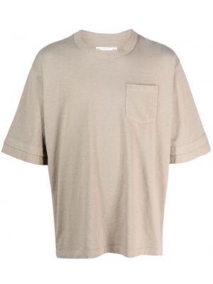 T-shirt en coton col rond Sacai vert