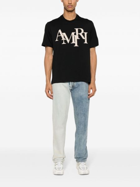 Βαμβακερή μπλούζα με σχέδιο Amiri μαύρο