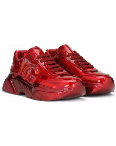Spitzen schnür sneaker Dolce & Gabbana rot