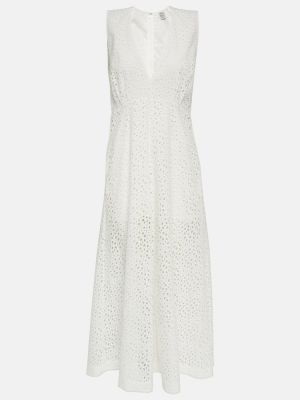 Памучна макси рокля Toteme бяло