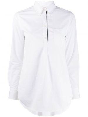 Camisa con botones plisada Thom Browne blanco