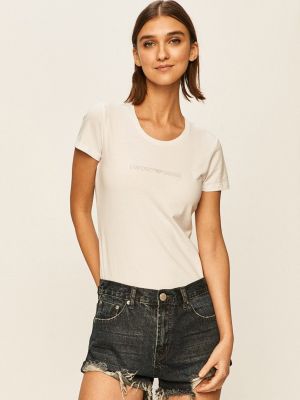 Koszulka z krótkim rękawem Emporio Armani Underwear biała