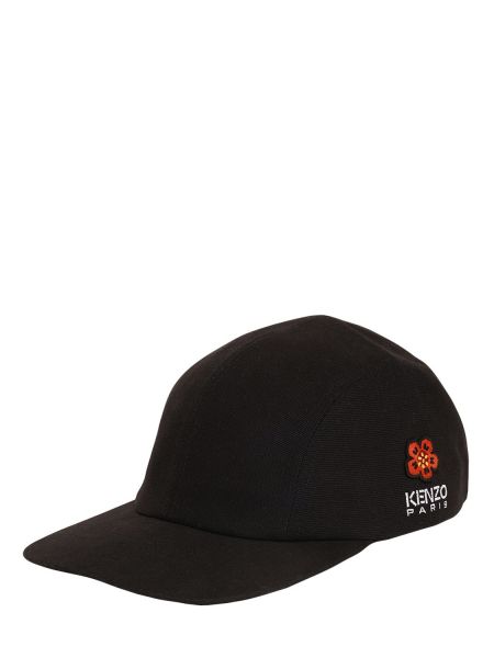 Gorra de algodón Kenzo Paris negro