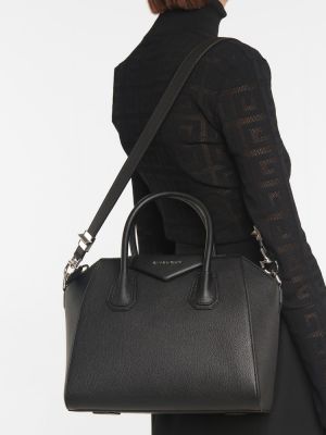 Dabīgās ādas shopper soma Givenchy melns