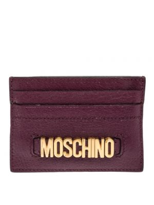 Portfel skórzany Moschino Pre-owned fioletowy