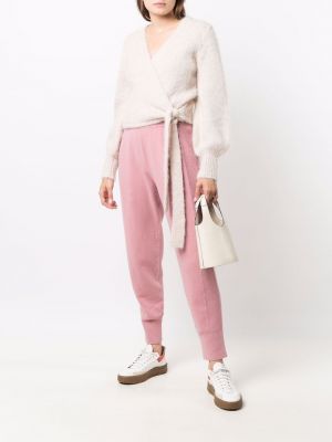 Pantalones de chándal de punto Alberta Ferretti rosa
